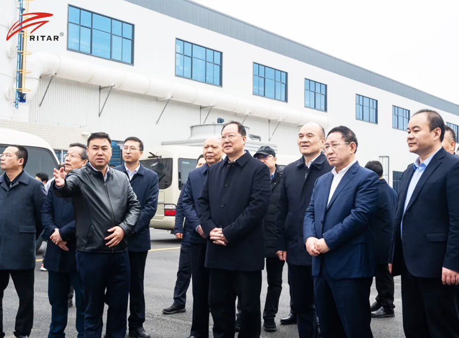 Starting from the Spring Festival in 2024, Governor Mao Weiming conducted research on Ritar Group Rich's new energy Hengyang energy storage production base