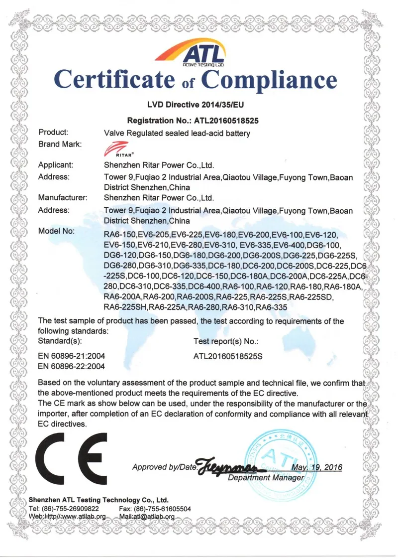 EU CE Certification Shenzhen RITA