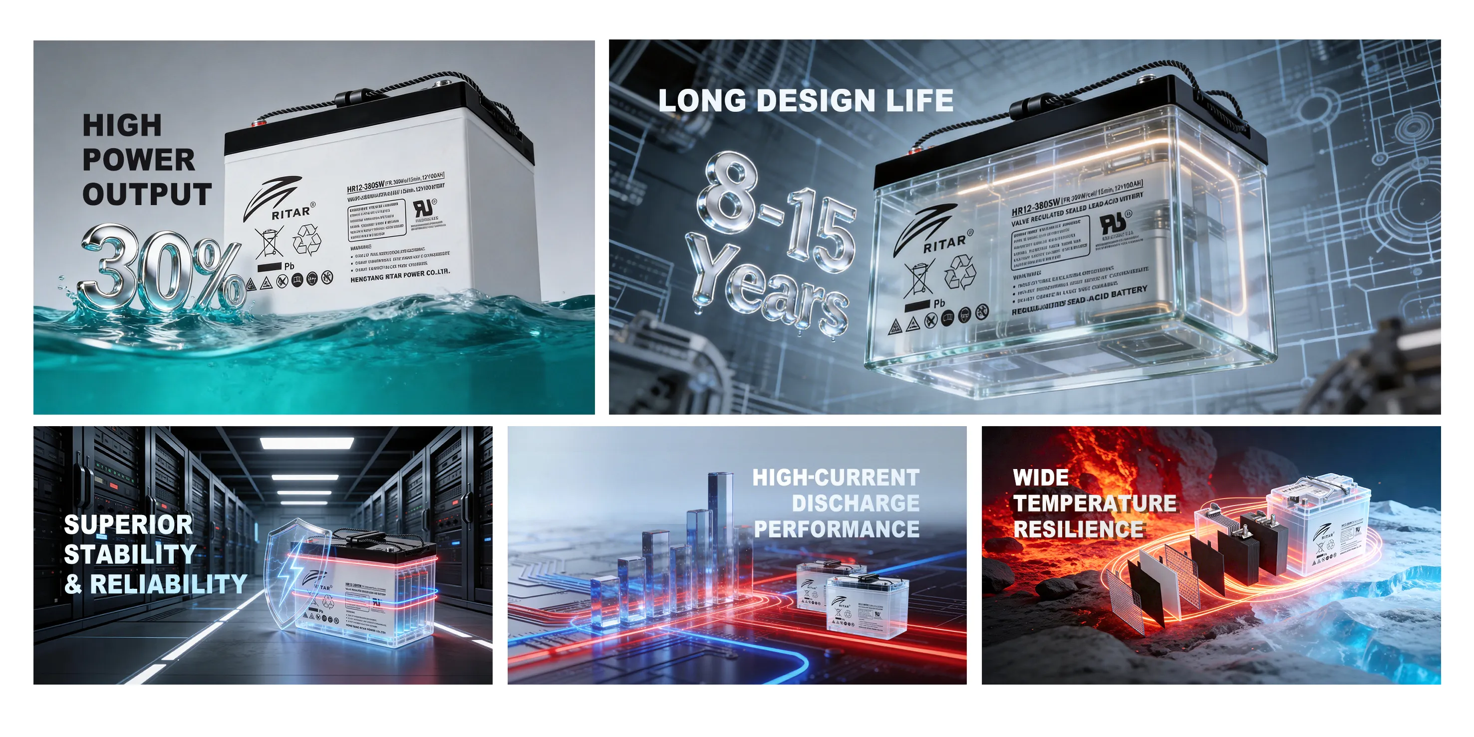 Ritar High Rate Discharge Batteries: Globally Trusted for Safety and Performance.